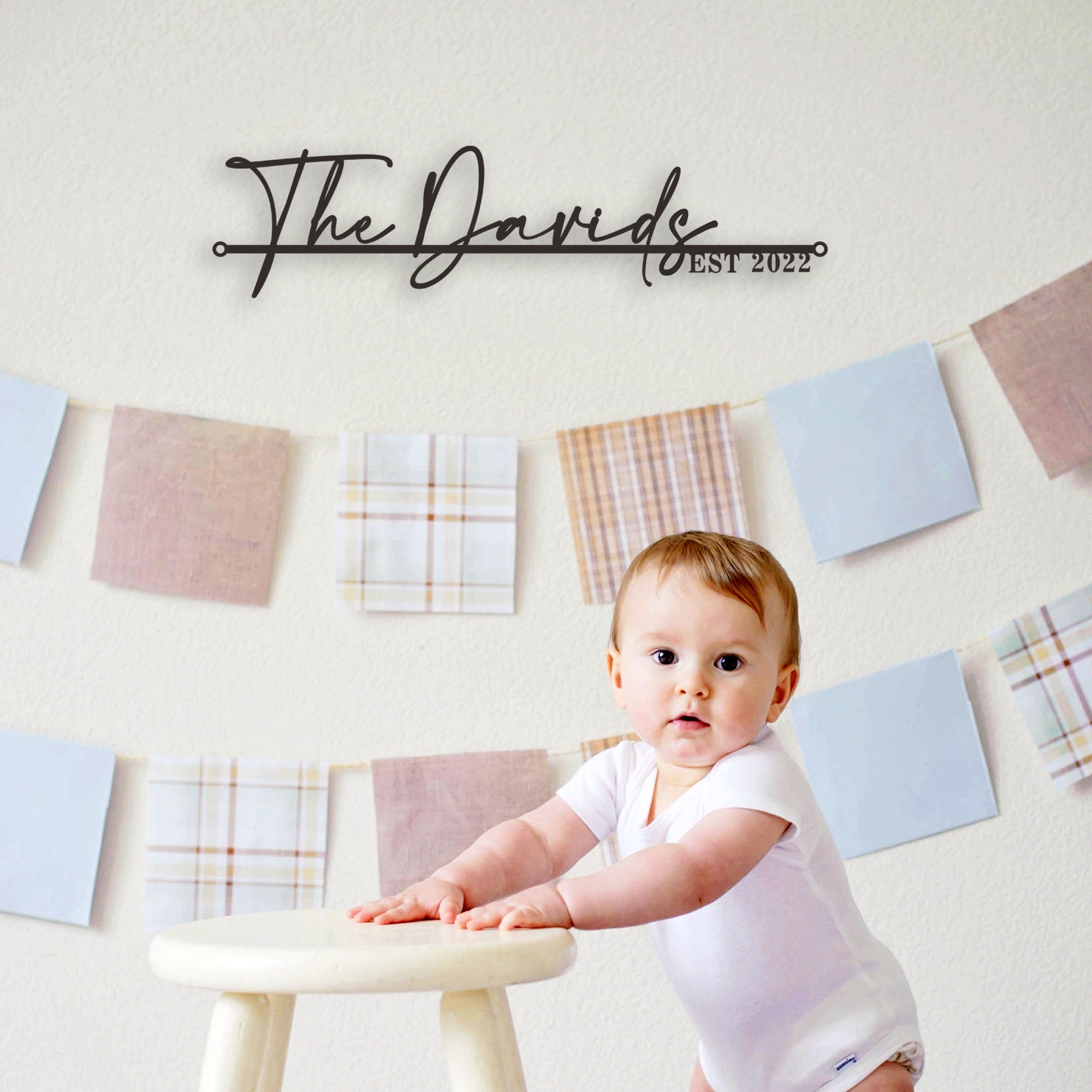 Custom Wedding Metal Sign of Name And Special Date-MetalsignX