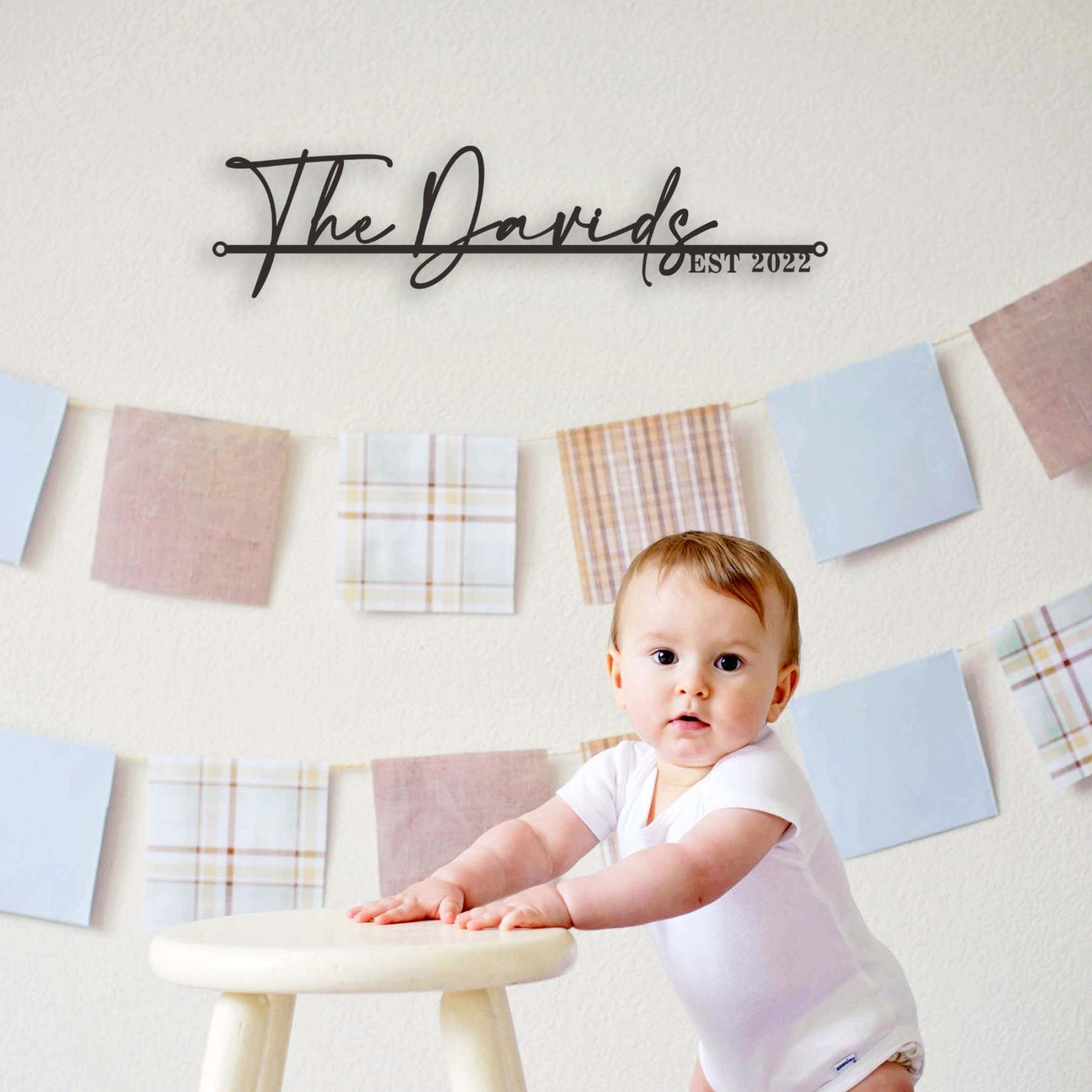 Custom Wedding Metal Sign of Name And Special Date-MetalsignX