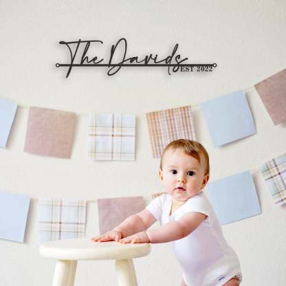 Custom Wedding Metal Sign of Name And Special Date-MetalsignX