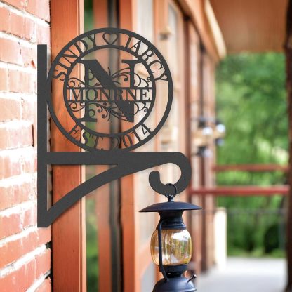 Custom Metal Plant Hanger Decorative Wall, Personalized Name Hooks for Hanging Plant Bracket-MetalsignX