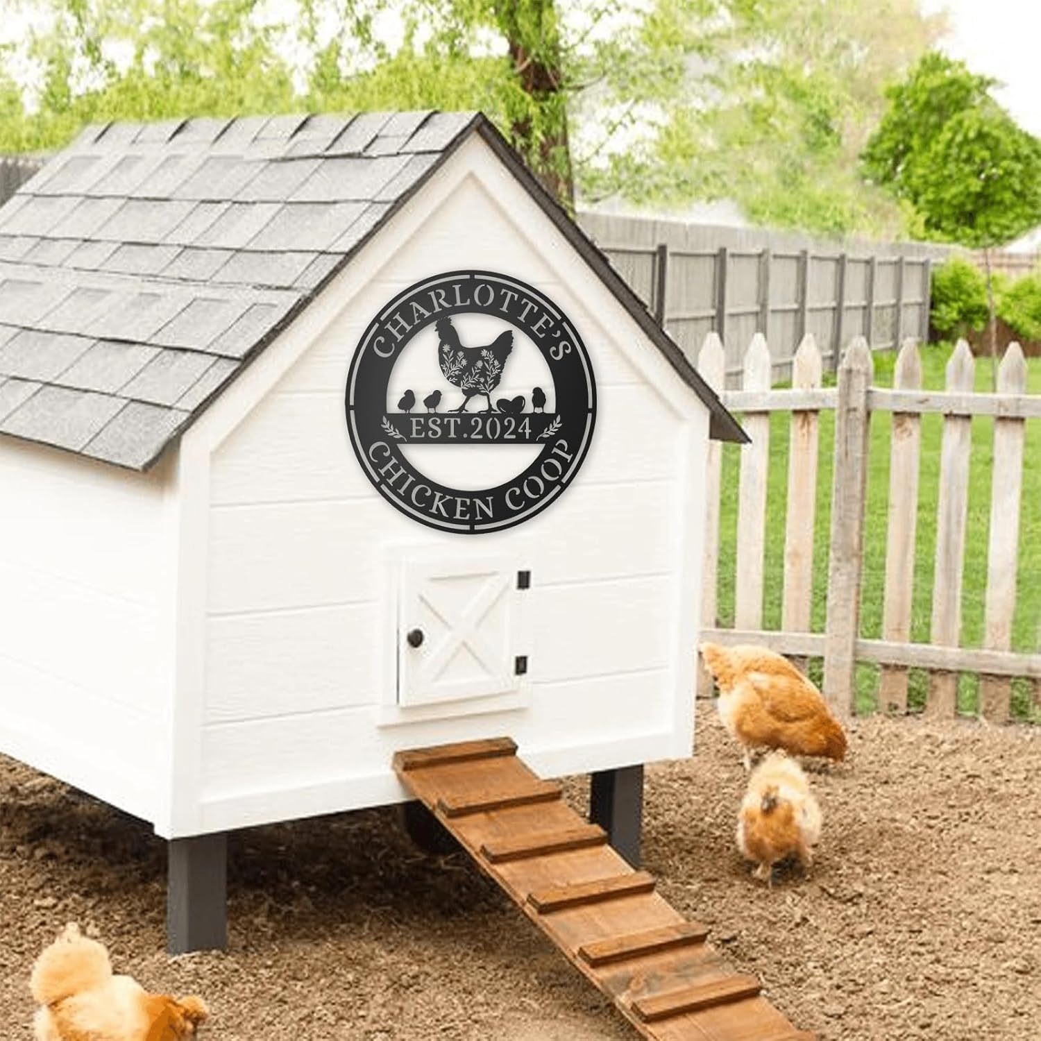Custom Metal Signs Chicken Coop Signs for Farm Yard Decor-MetalsignX