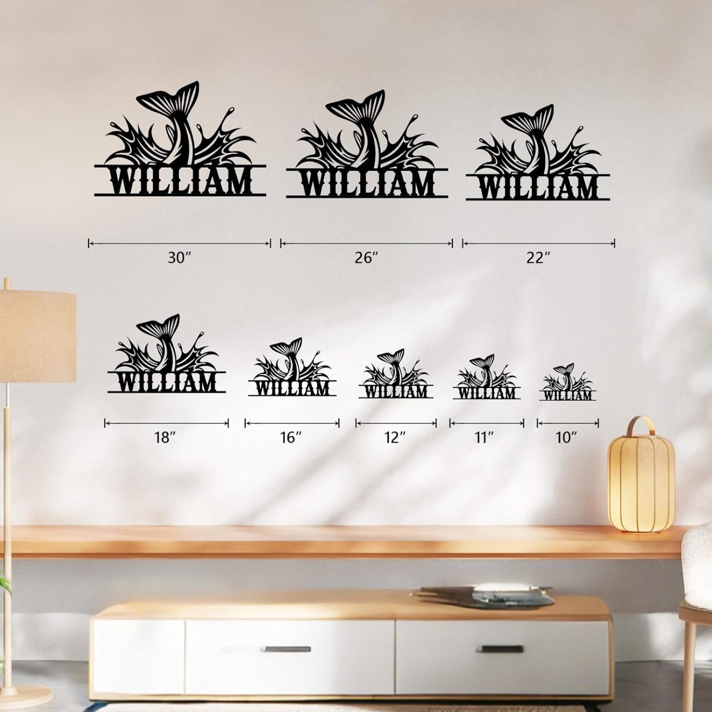 Personalized Largemouth Bass Metal Sign, Custom Fishing Last Name Sign for Home, Fish Family Signs Wall Decor-MetalsignX