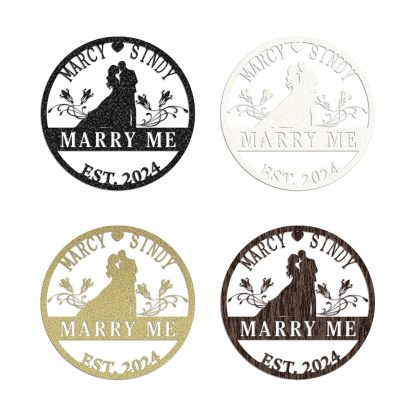 Personalized Wedding Metal Signs, Custom Wedding Date Sign, Engagement/Anniversary/Bridal Shower Gift ms003-MetalsignX