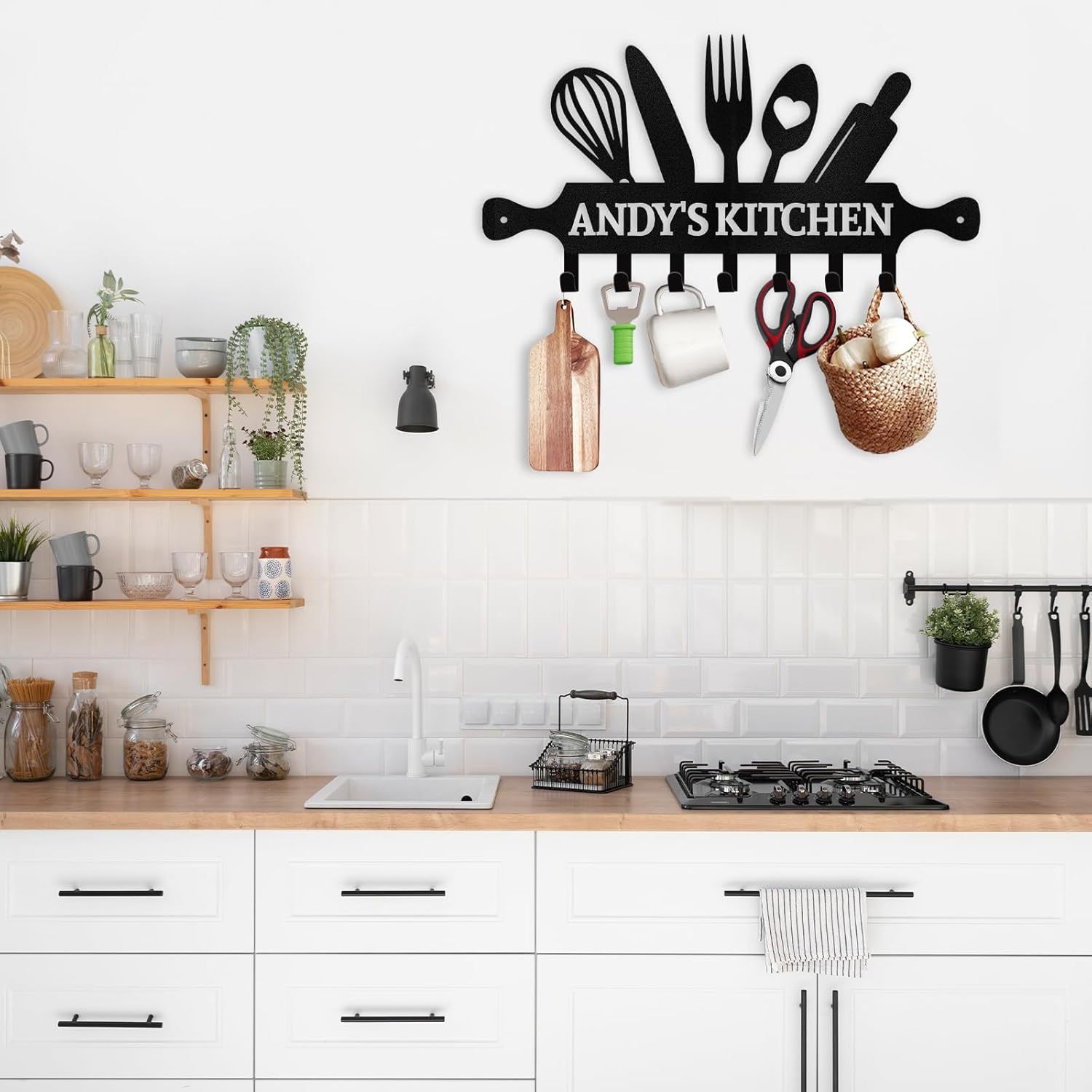 Custom Key Holder Wall Mounted, Personalized Metal Kitchen Key Holder for Wall-MetalsignX