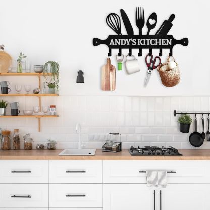 Custom Key Holder Wall Mounted, Personalized Metal Kitchen Key Holder for Wall-MetalsignX