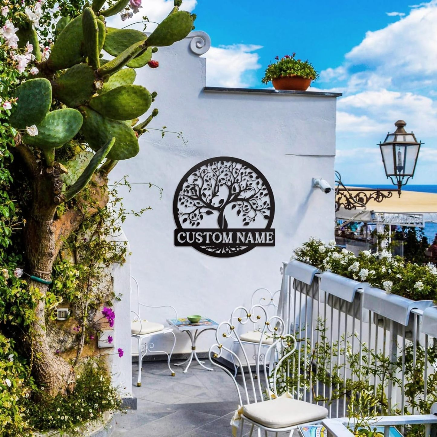 Personalized Butterfly Cabin Sign  | Outdoor Metal Wall Art | Bedroom Wall Decor | Housewarming Wedding Gifts-MetalsignX