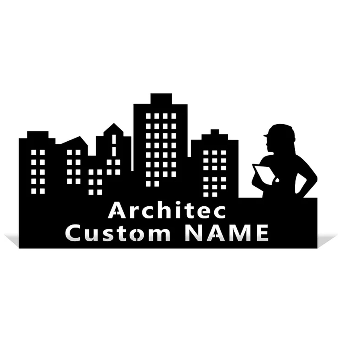  Custom Family Name Plate for Desk, Metal Sign Name Tags, Personalized Desk Accessories-MetalsignX