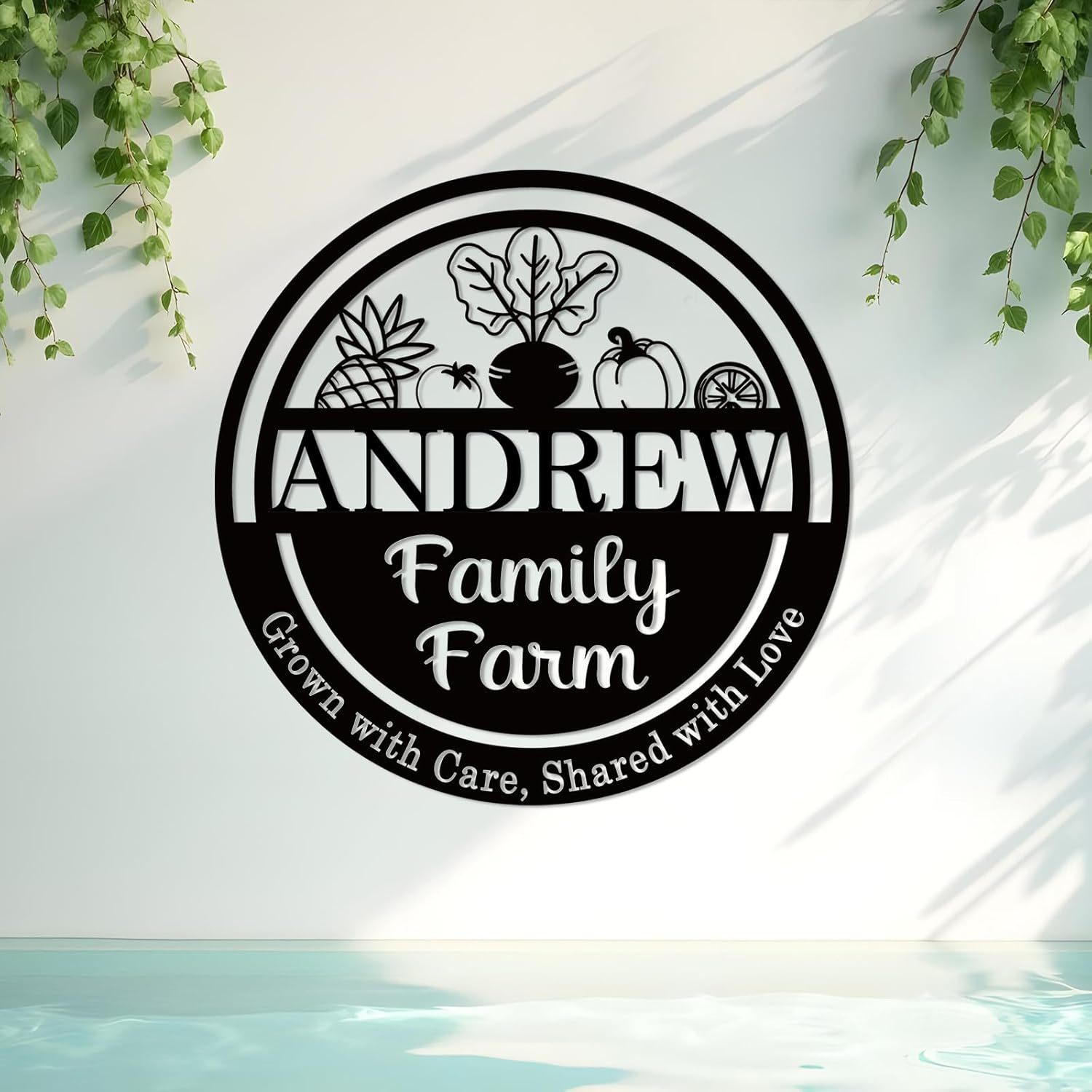 Custom Garden Sign, Vegetable Garden Sign, Personalized Metal Garden Signs for Outdoors-MetalsignX