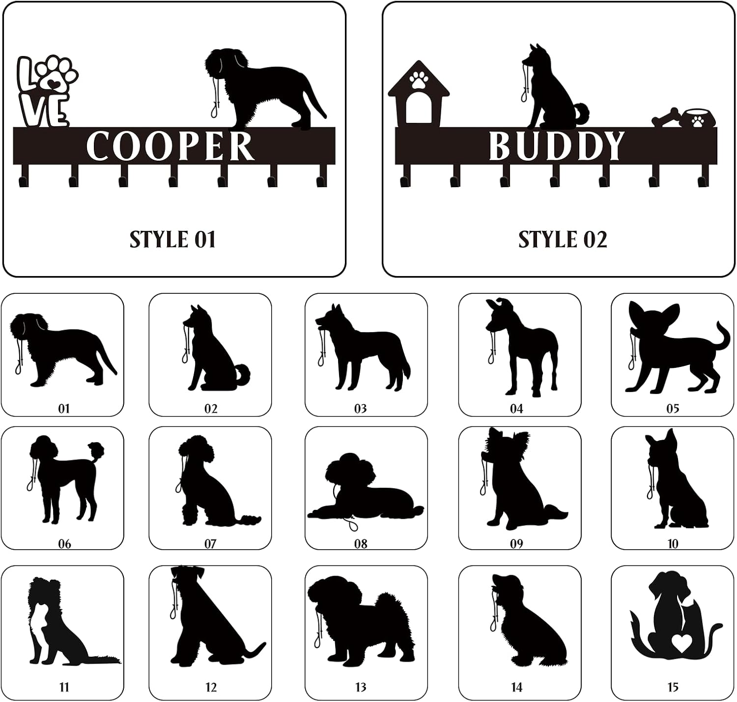 Custom Name Key Holder, Sweet Home Key Rack, Personalized Wall Decor for Home Organization-MetalsignX