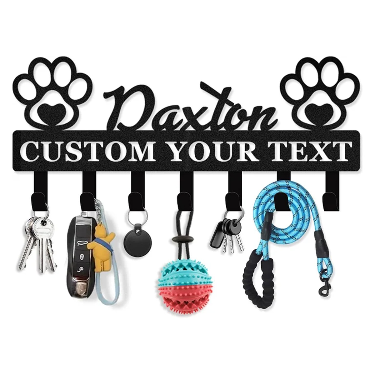 Custom Dog Leash Holder for Wall, Custom Metal Key Holder Wall Mount