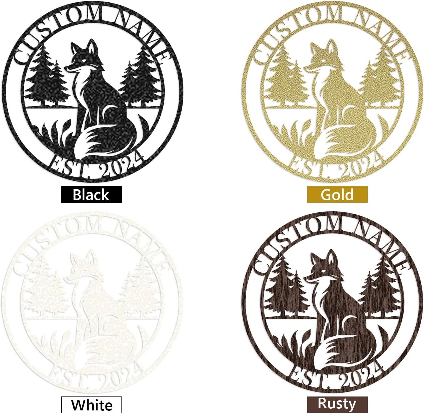 Custom Iron Animal Signs - Personalized Metal Wall Decor with Dragon, Bear, Fox & More-MetalsignX