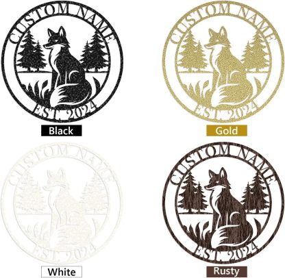 Custom Iron Animal Signs - Personalized Metal Wall Decor with Dragon, Bear, Fox & More-MetalsignX