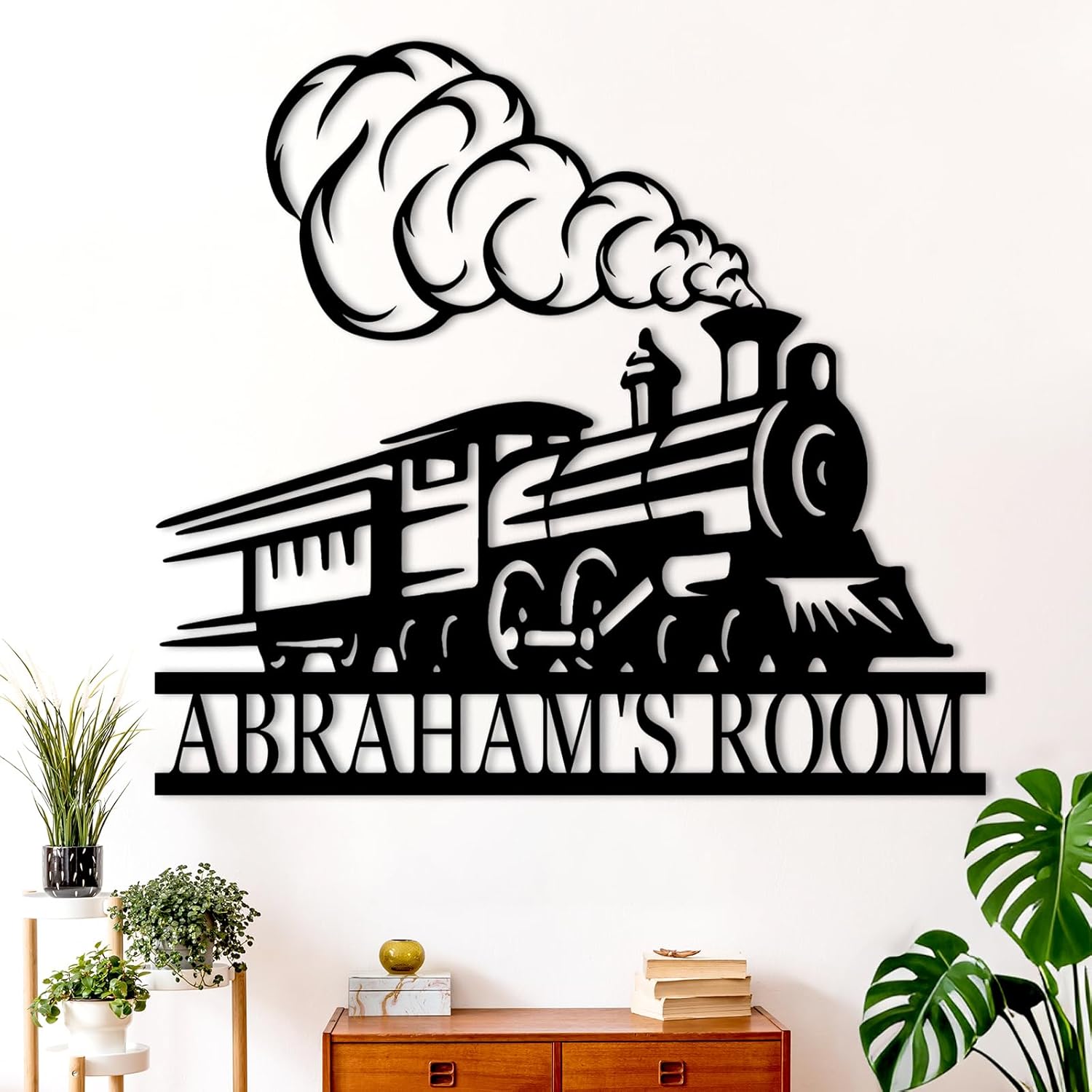 Vintage Steam Train Metal Wall Art , Personalized Railway Decor for Home & Office-MetalsignX