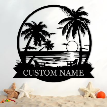 Personalized Lighthouse Metal Sign – Custom Nautical Outdoor Wall Decor for Beach House & Cabin-MetalsignX