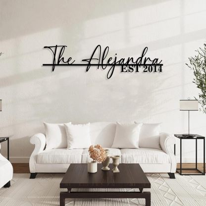 Personalized Family Name Sign, Custom Metal Sign, Last Name Signs for Home-MetalsignX