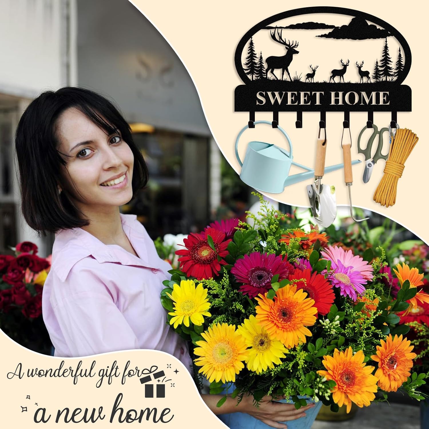 Personalized Key Holder for Wall, Custom Camping Wall Key Hooks with Name-MetalsignX