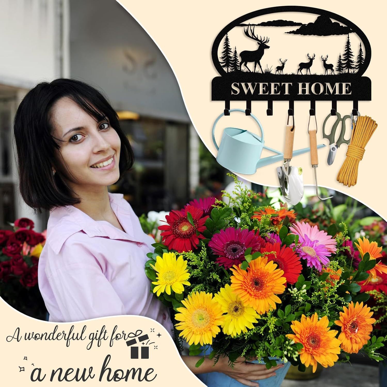 Personalized Key Holder for Wall, Custom Camping Wall Key Hooks with Name-MetalsignX