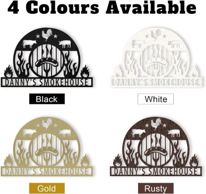 Personalized Kitchen Wall Plaque - Coffee, BBQ & Wine Metal Art for Food Lovers-MetalsignX