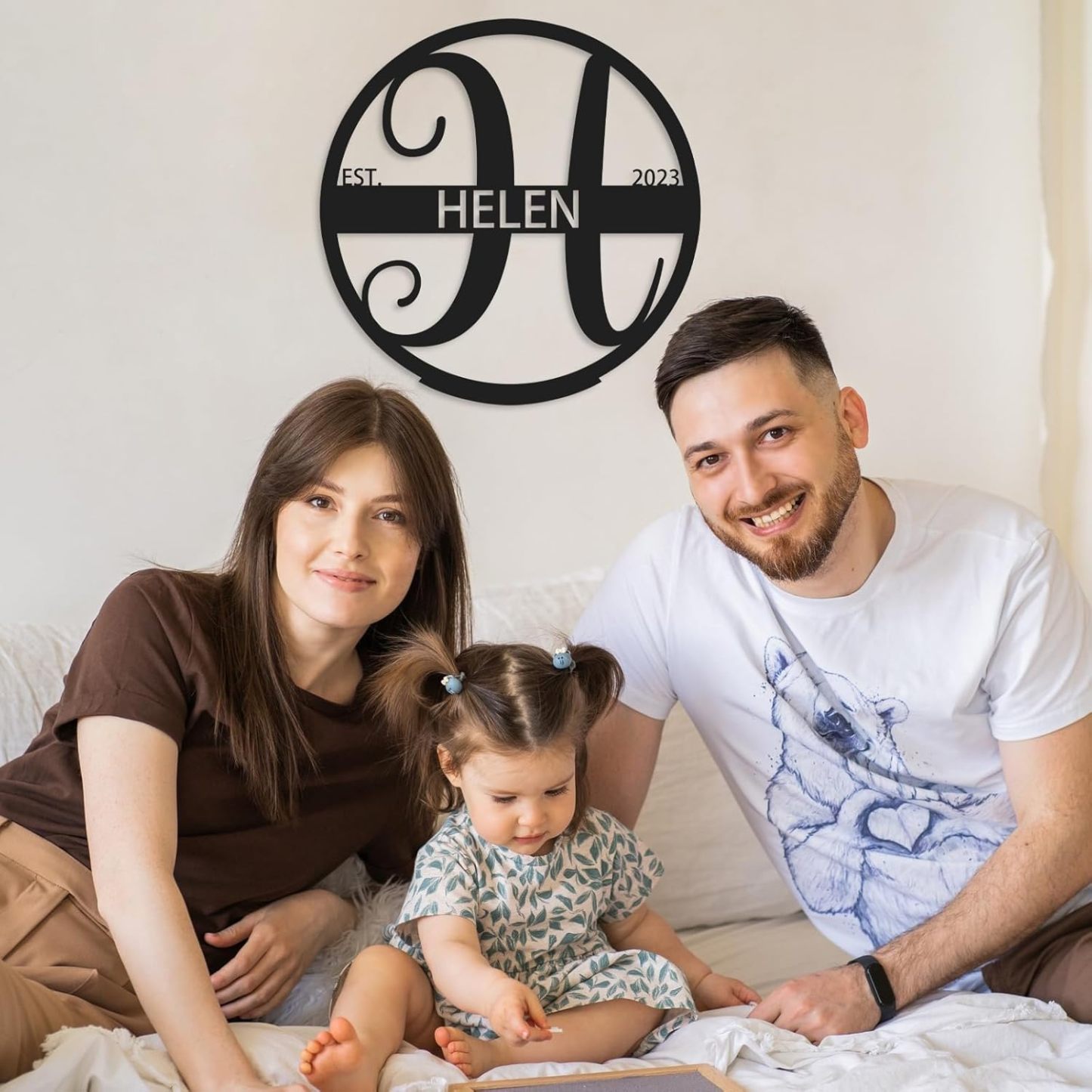 Custom Metal Signs, Family Name Sign, Split Letter Monogram, Metal Wall Art, Personalized Wedding Gift, Outdoor Metal Sign-MetalsignX