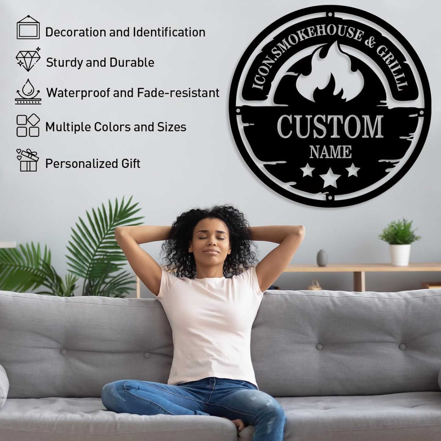 Custom Camping Signs, Campfire Metal Decor, Family Name Wall Art, RV & Camper Gifts-MetalsignX