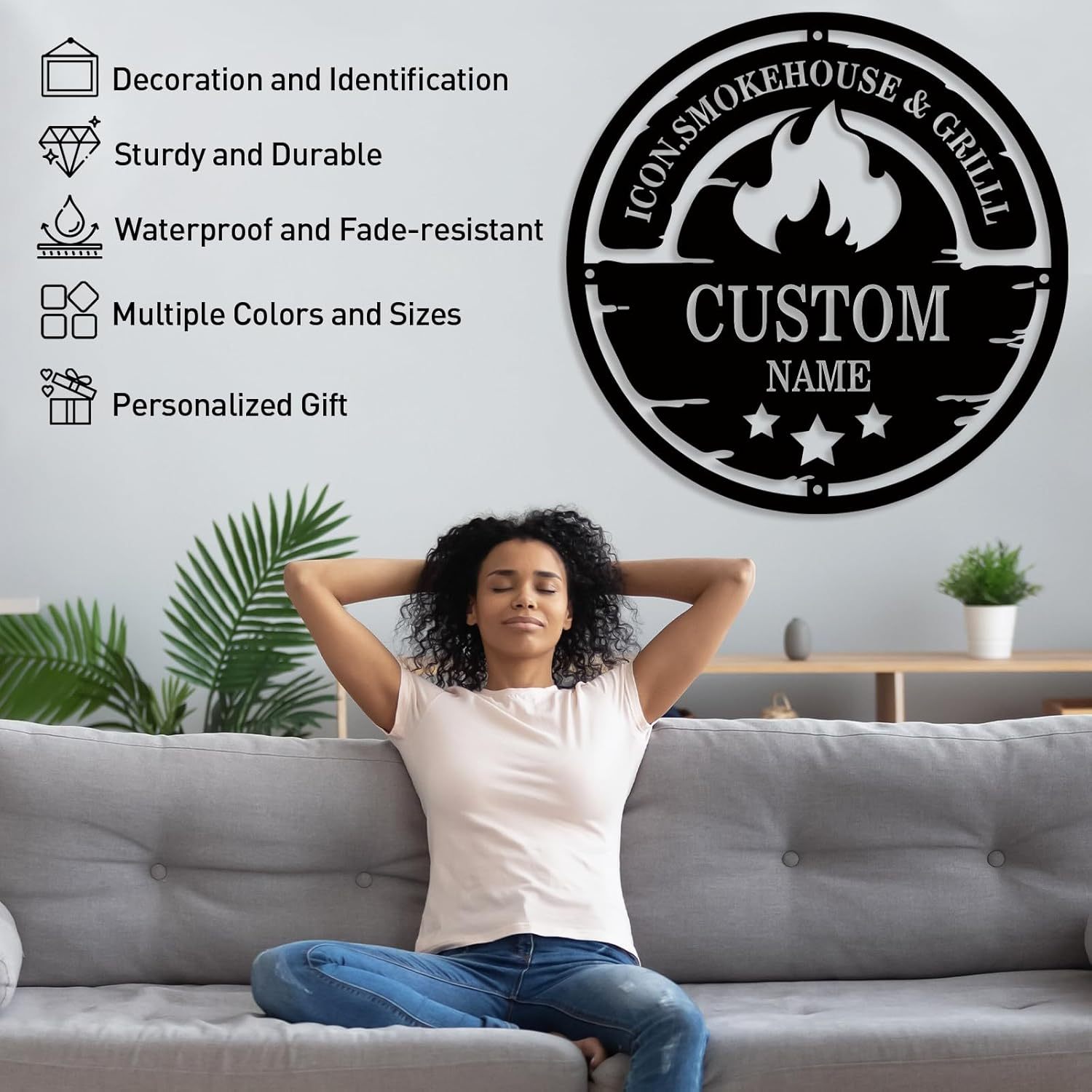 Custom Camping Signs, Campfire Metal Decor, Family Name Wall Art, RV & Camper Gifts-MetalsignX