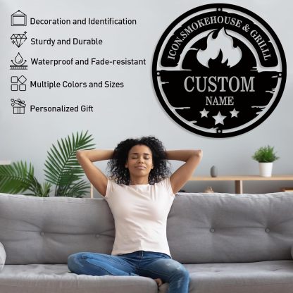 Custom Camping Signs, Campfire Metal Decor, Family Name Wall Art, RV & Camper Gifts-MetalsignX