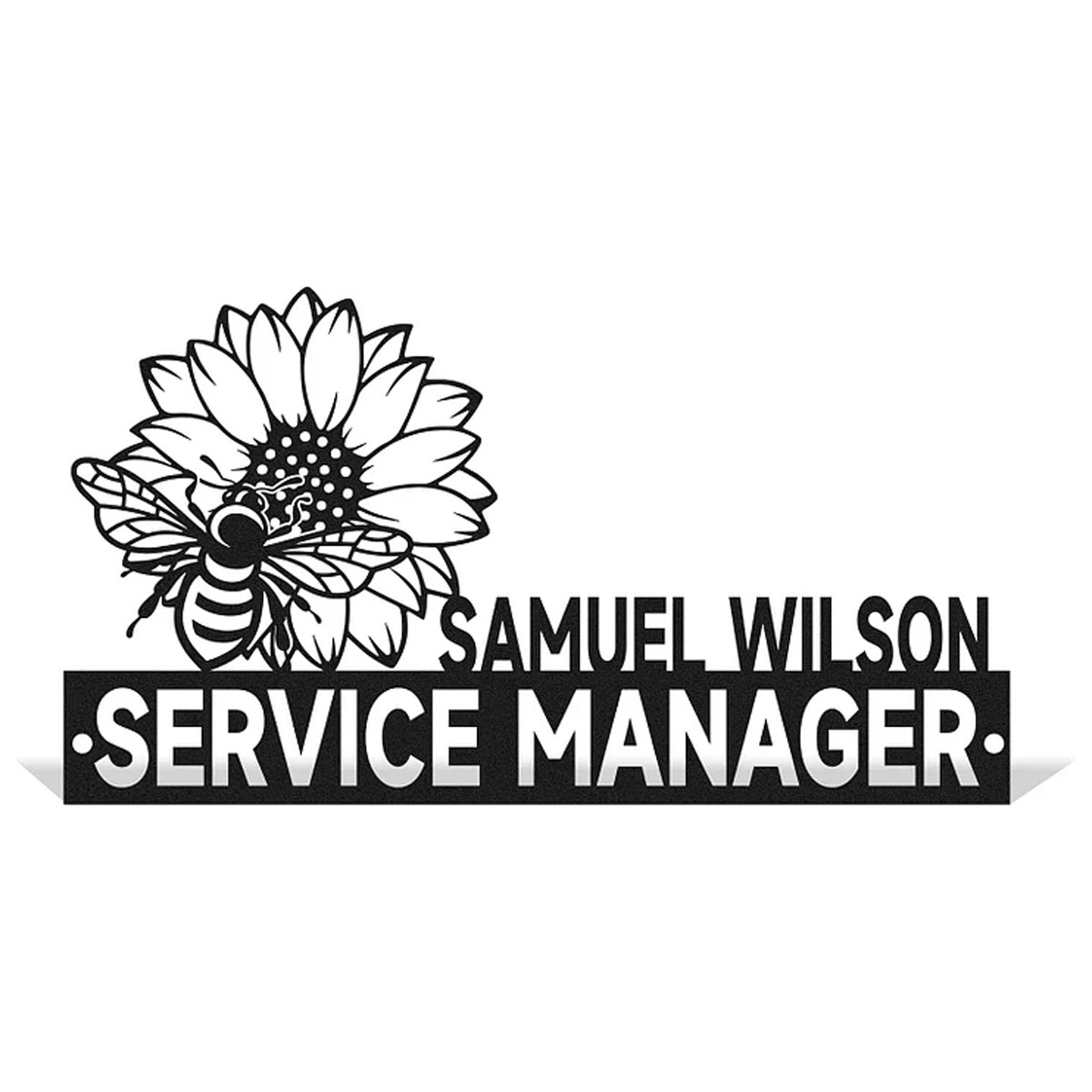  Custom Family Name Plate for Desk, Metal Sign Name Tags, Personalized Desk Accessories-MetalsignX