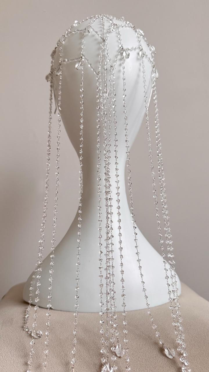 Stars Twinkle Bead Net Jewelry Veil