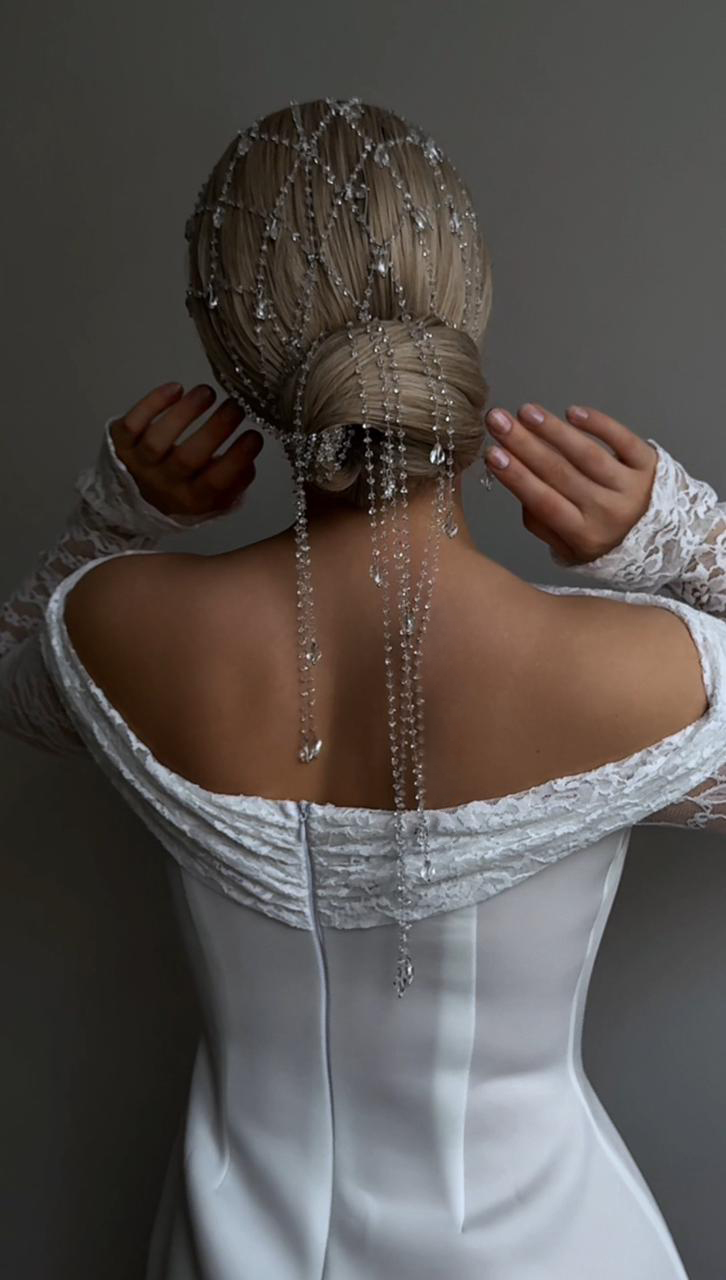 Stars Twinkle Bead Net Jewelry Veil