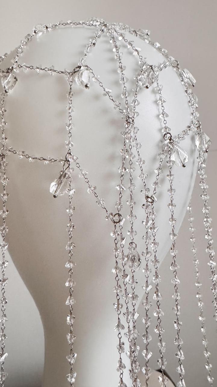 Stars Twinkle Bead Net Jewelry Veil