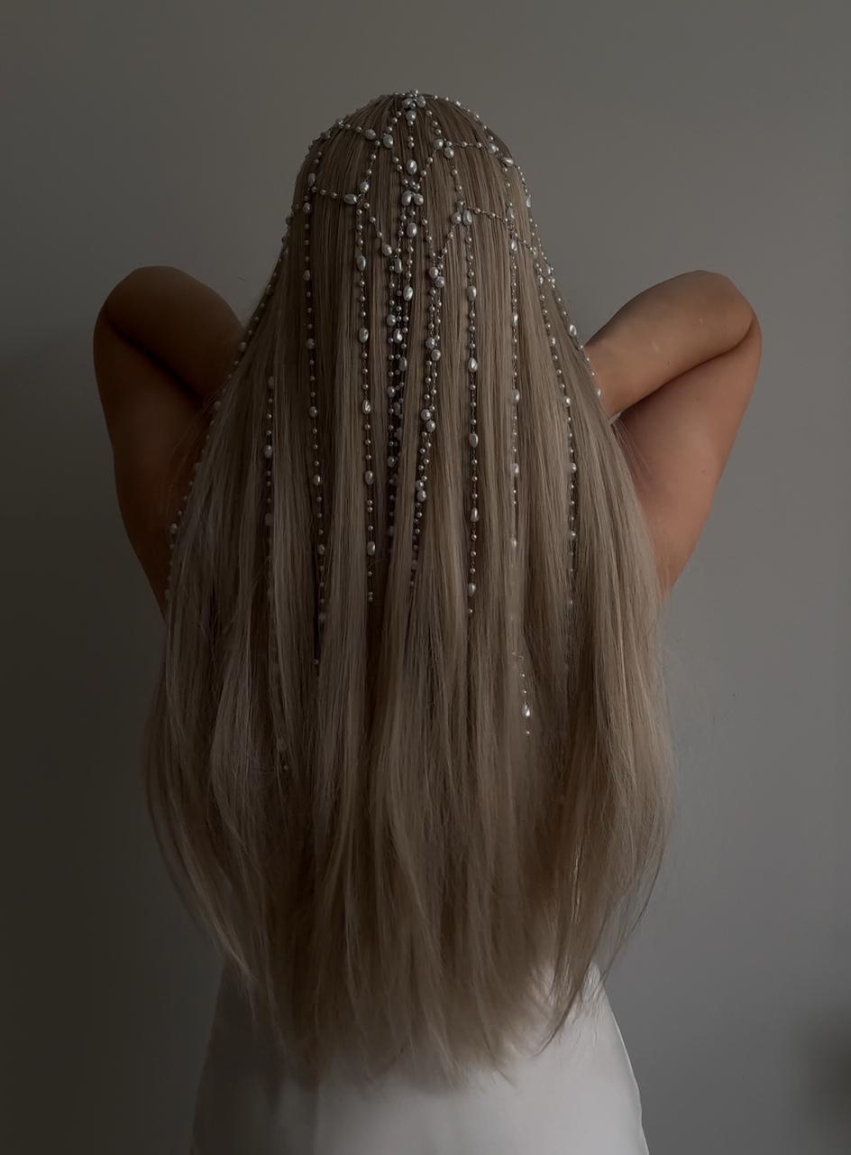 Pearl Rain Bead Net Jewelry Veil