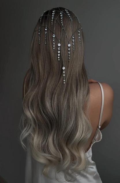 Bell Feather Bead Net Jewelry Veil