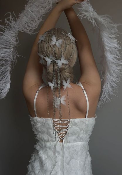 Butterfly Bead Net Jewelry Veil