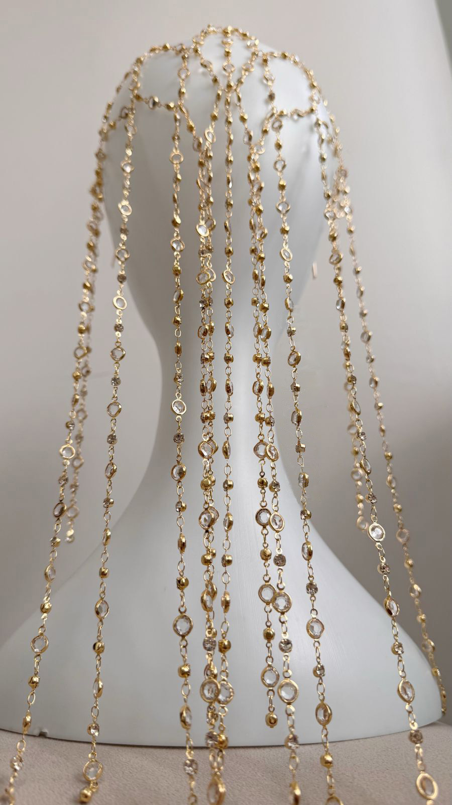 Mermaid Aureate Glittering Jeweled Tassel Veil