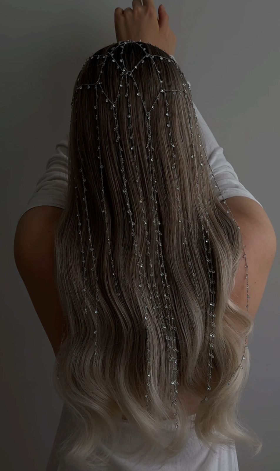 Dream Raindrop Bead Net Tassel Veil