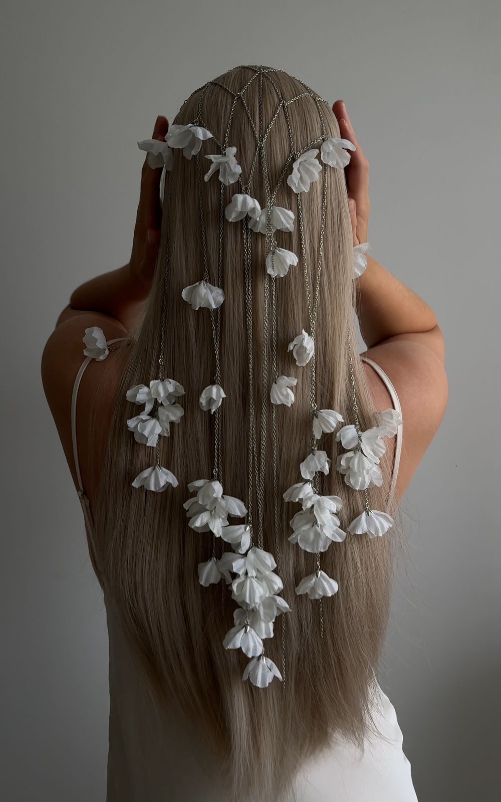 Jasmine Bead Net Jewelry Veil