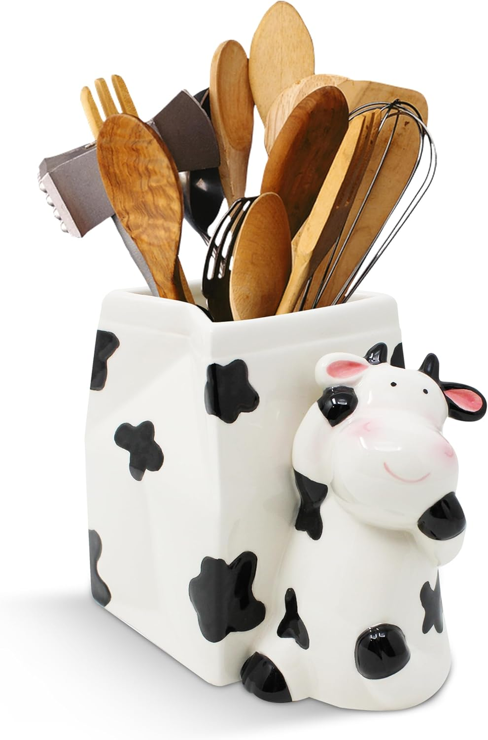 Cow Shaped Ceramic Tableware Storage Tube
