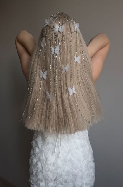 Butterfly Bead Net Jewelry Veil