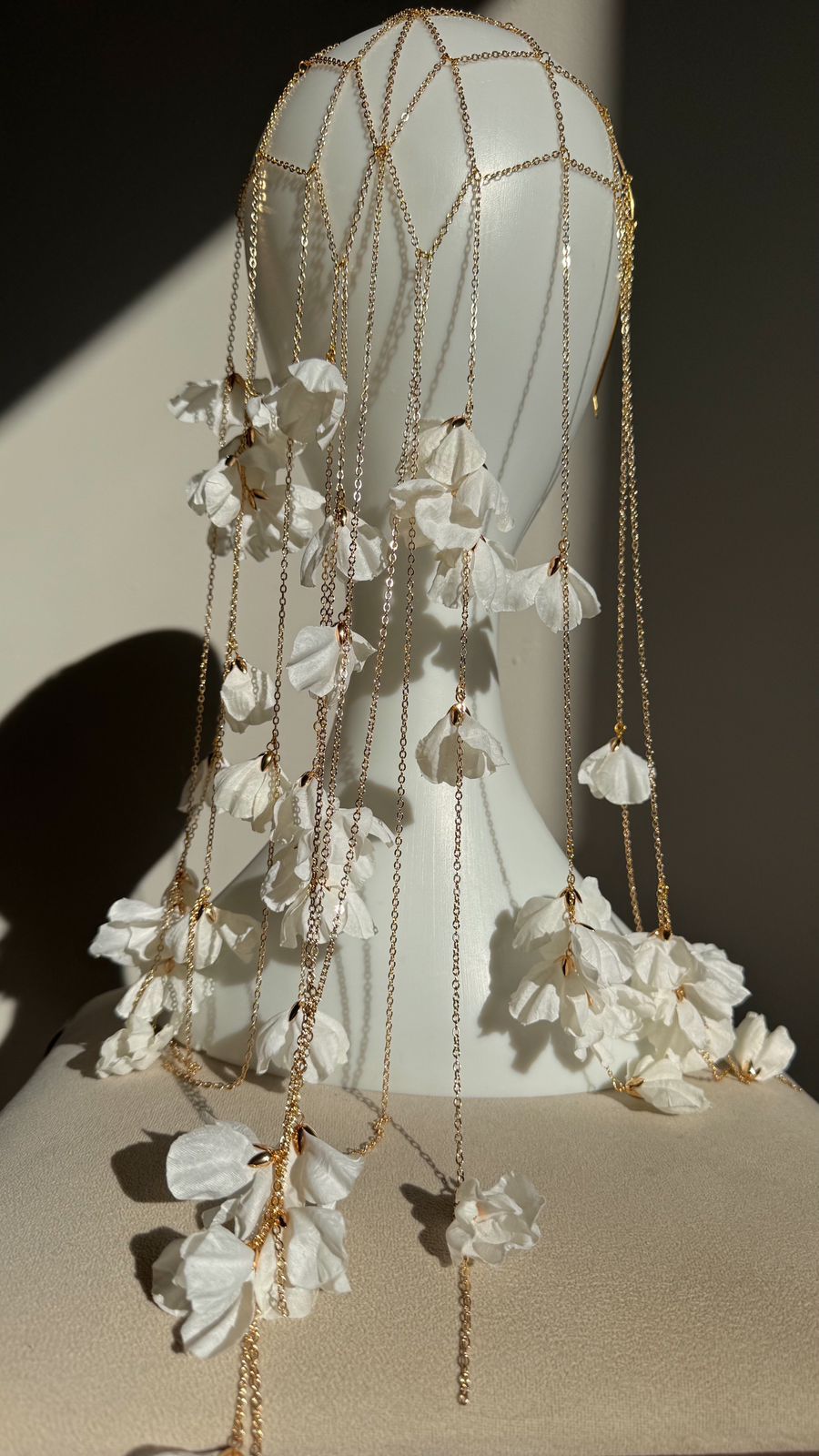 Jasmine Bead Net Jewelry Veil