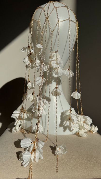 Jasmine Bead Net Jewelry Veil