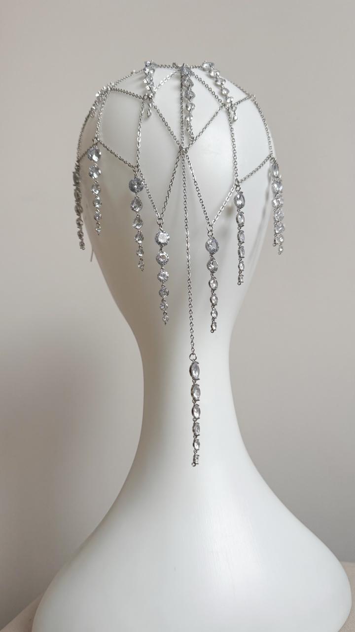 Bell Feather Bead Net Jewelry Veil