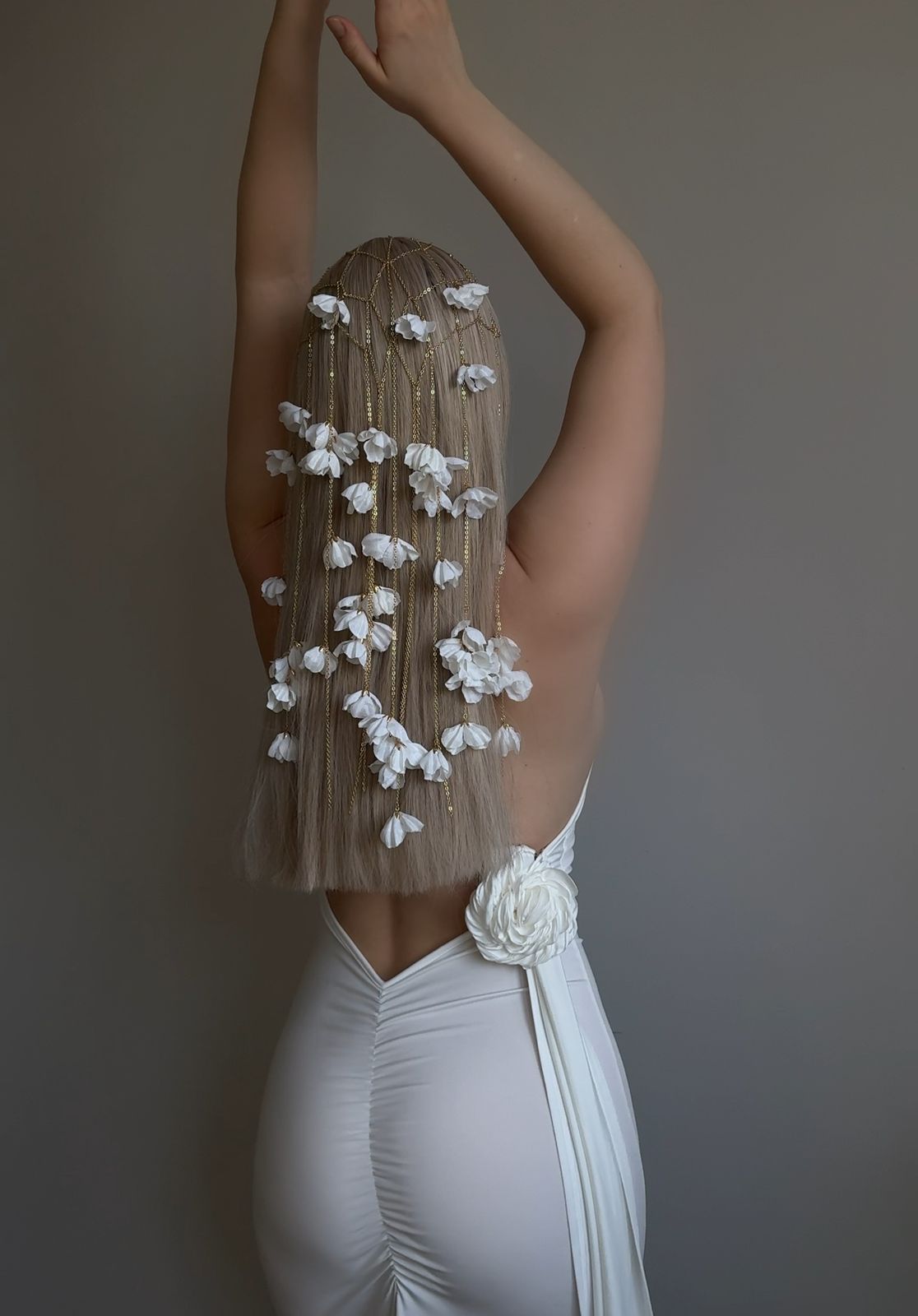 Jasmine Bead Net Jewelry Veil