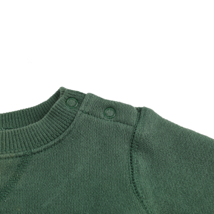 Mommore Green Knit Baby Bodysuit