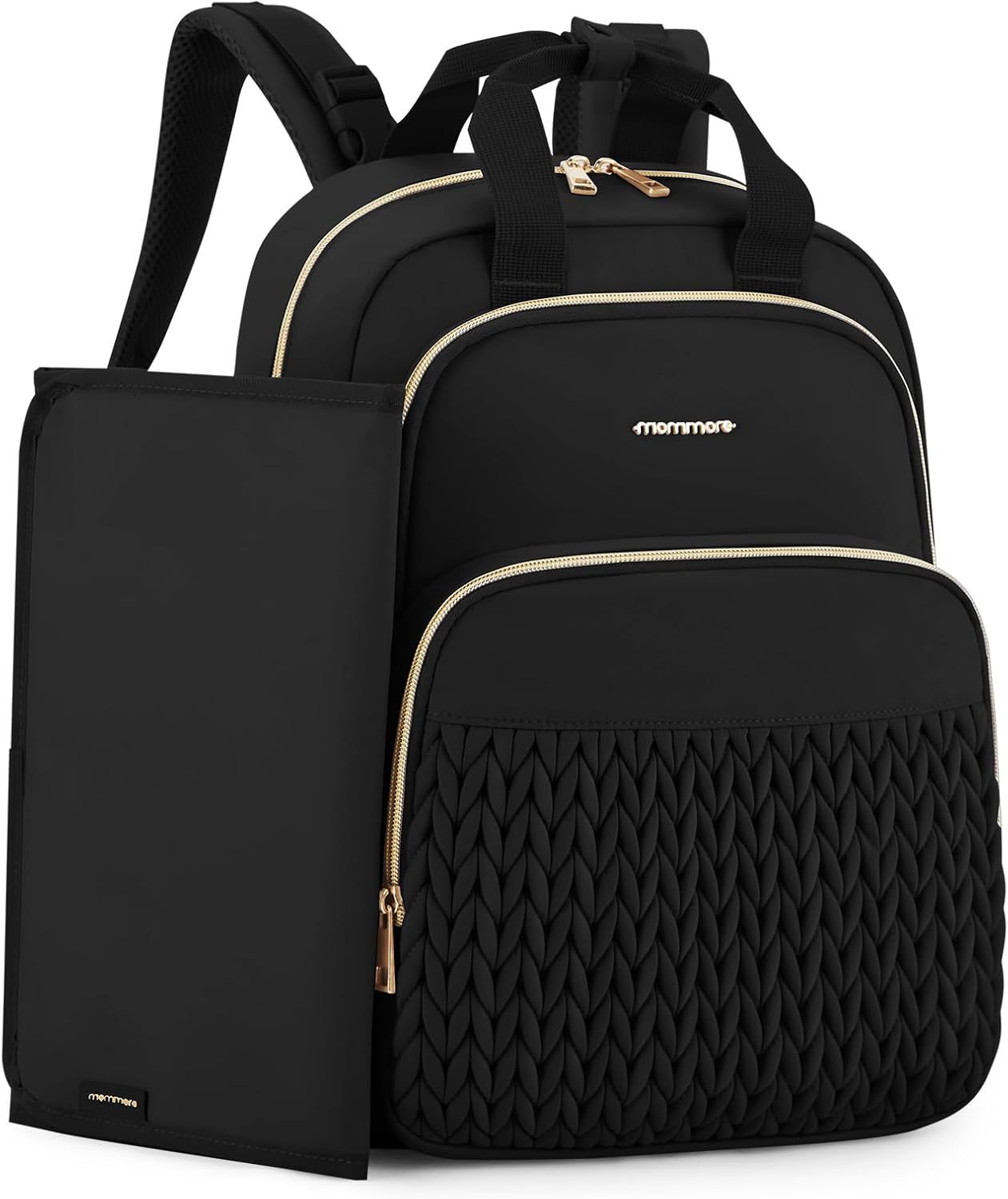 mommore Large Diaper Bag Backpack Black