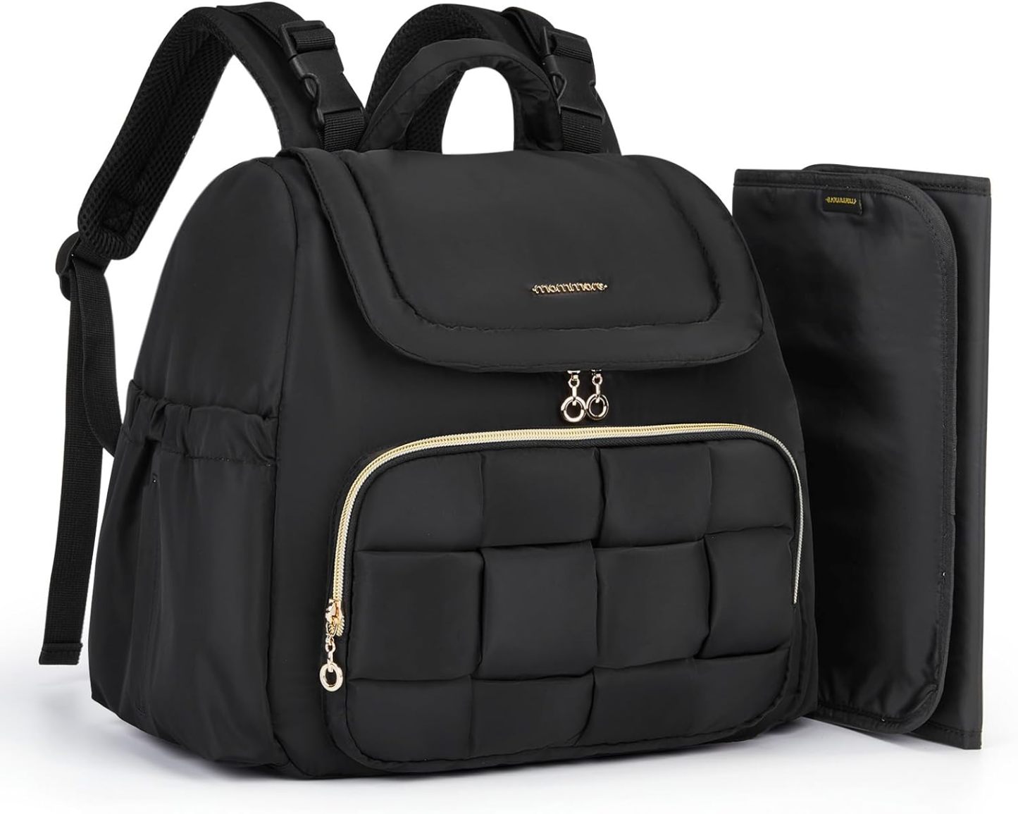 mommore Small Diaper Backpack Black