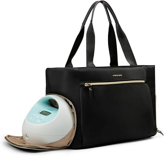 mommore Breast Pump Bag Diaper Tote Bag Black