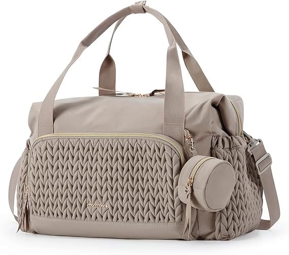 mommore Diaper Bag Tote Brown Taupe