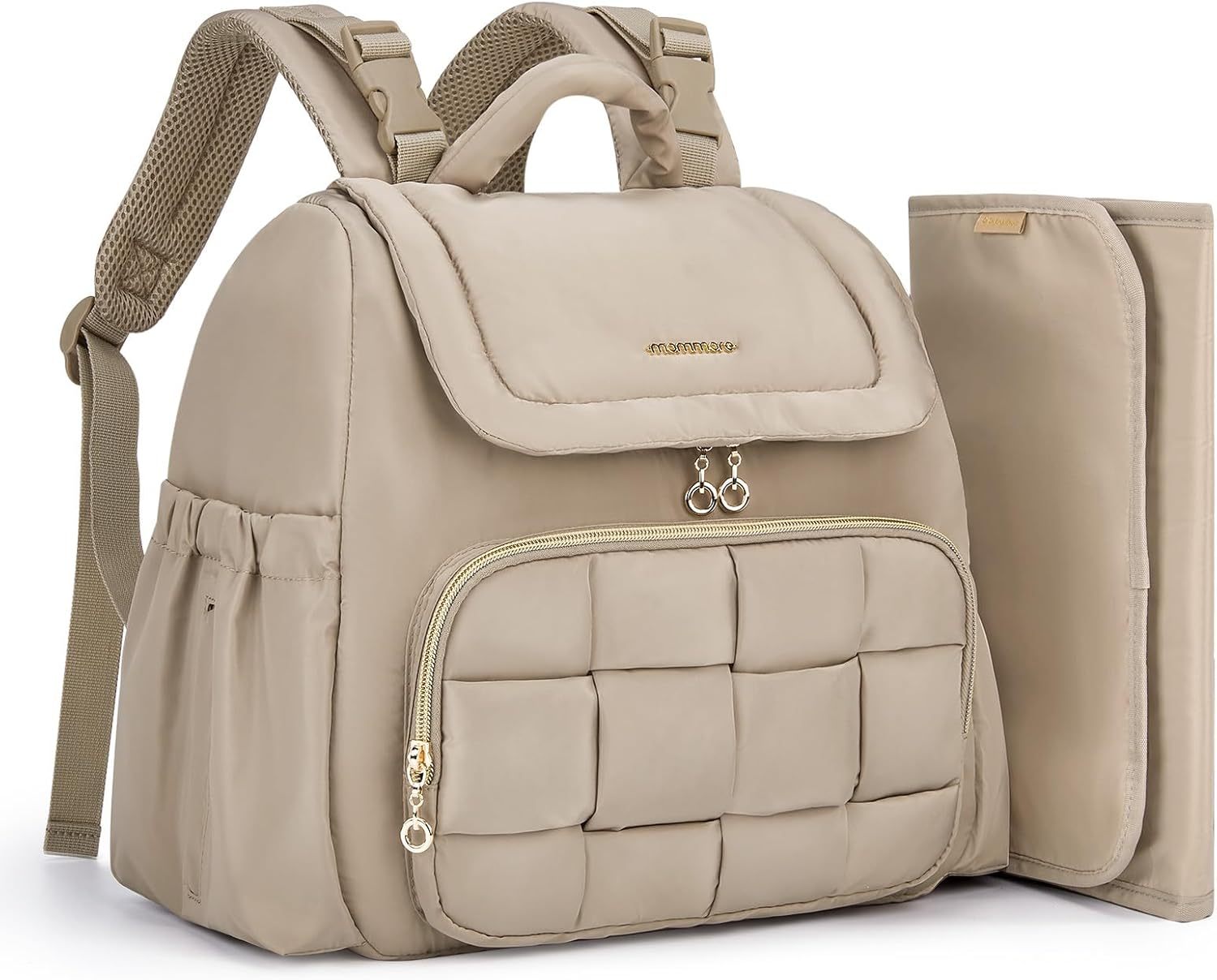 mommore Small Diaper Backpack Brown