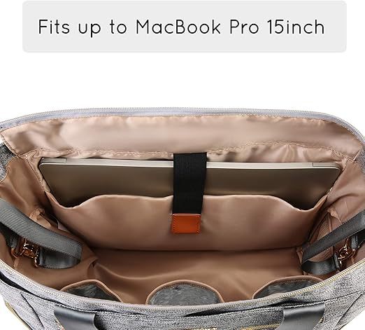 mommore Breast Pump Bag Diaper Tote Bag Grey