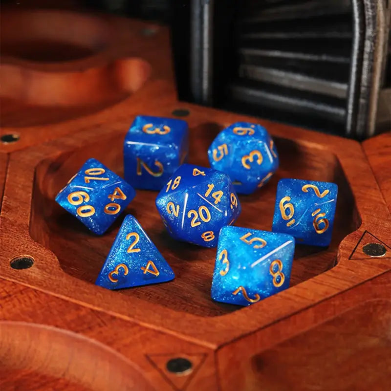 Blue Starry Sky DND Dice Set